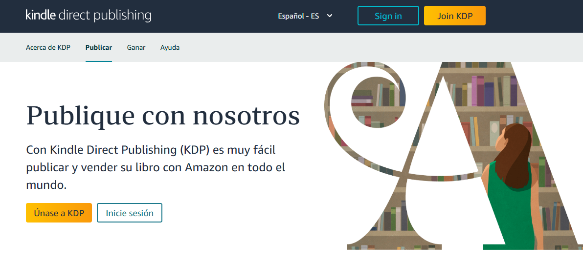 Captura de pantalla de publicar en Amazon KDP